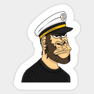 gorilla capten sailor Sticker